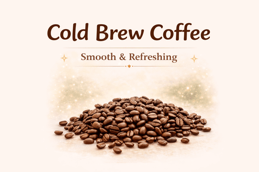 Cold Brew Coffee - Choose Your Grind with smooth roasted coffee beans for a refreshing experience.